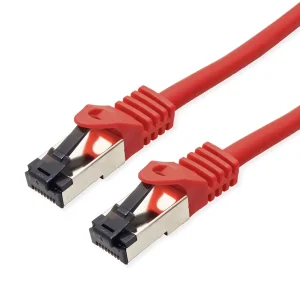 VALUE S/FTP-(PiMF-) Patchkabel Cat.8 (Class I), LSOH, Litzendraht, rot, 3 m
