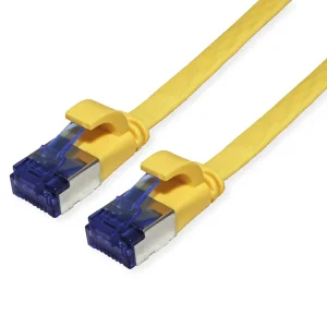 VALUE Patchkabel Cat.6A (Class EA) FTP, extra-flach, gelb, 0,5 m