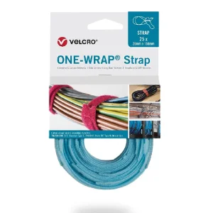 VELCRO® One Wrap® Strap 20mm x 230mm, 25 Stück, türkis