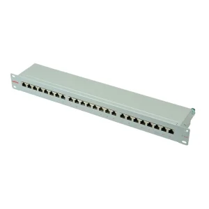 ROLINE Cat.6 (Class E) 19-Zoll-Patchpanel, 24P, geschirmt, grau