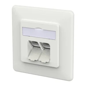 METZ CONNECT E-DAT C6A IDC Dose, 2 Port, UP, verkehrsweiß