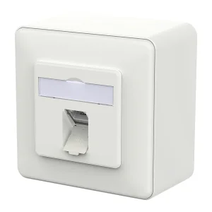 METZ CONNECT E-DAT C6A LSA++ Dose, 1 Port, AP, verkehrsweiß