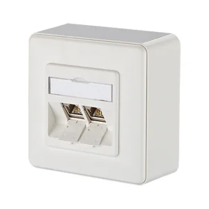 METZ CONNECT Dose AP/2 reinweiss E-DAT Modul 2 Ports, Cat.6 (Class E)