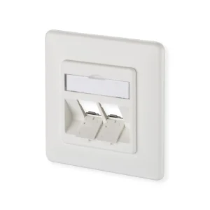 METZ CONNECT Modul Anschlussdose UP, 2 Port unbestückt reinweiß