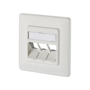 METZ CONNECT Keystone Anschlussdose UP 3 Port unbestückt reinweiß