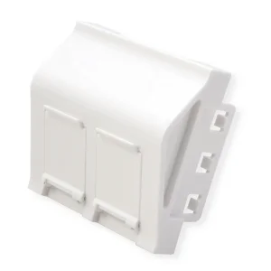 METZ CONNECT Keystone Anschlussdose 45x45 mm, 2 Port unbestückt, reinweiß RAL 9010