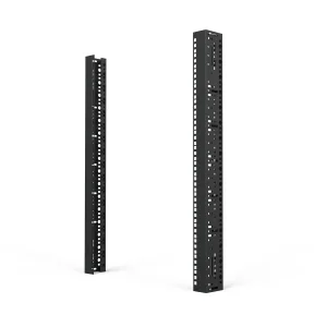 SCHROFF 19"-Winkelprofil mit Universal-Lochung (EIA), RAL 7021 - WINKELPROFIL 19"16HE 7021(2X)