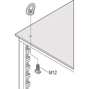 SCHROFF Kranöse für Flachdach - KRANOESEN SATZ M12 4STK