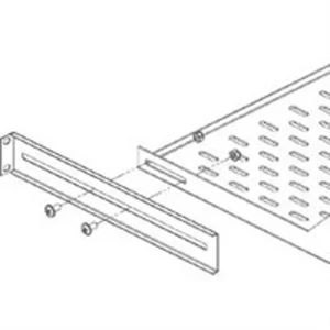 CONTEG Winkelstützen für 19"-Fachboden fest, Länge 298 mm