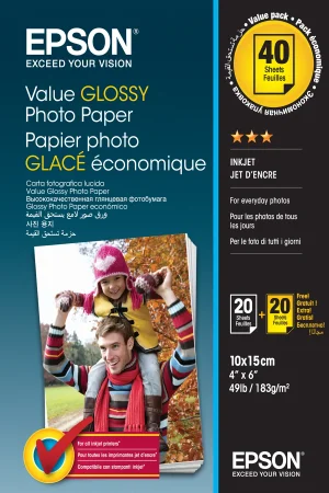Epson Value Glossy Photo Paper - 10x15cm