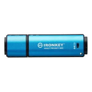Kingston Technology IronKey VP50 USB-Stick 64 GB USB Typ-C 3.2 Gen 1 (3.1 Gen 1) Schwarz, Blau