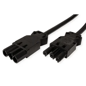 BACHMANN Geräteverlängerung GST18-3 Stecker/Kupplung, schwarz, 2 m
