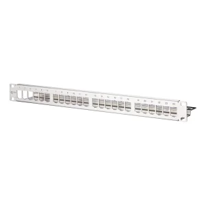 METZ CONNECT Modul 19-Zoll Modulträger 1HE, 24 Port Edelstahl unbestückt