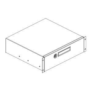 CONTEG 19''-Schublade 3 HE abschliessbar schwarz