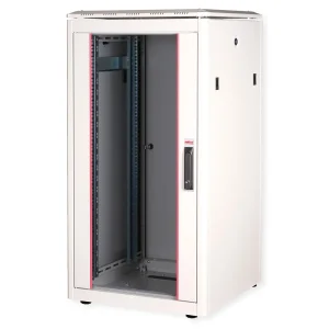 ROLINE 19-Zoll Netzwerkschrank Pro 22 HE, 600x600 BxT Glastür grau