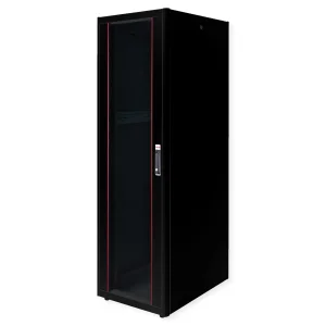 ROLINE 19-Zoll Netzwerkschrank Basic 42 HE, 600x800 BxT Glastür schwarz