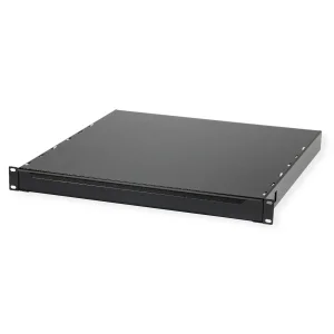 19"-Tastatureinschub 1 HE ohne Tastatur, schwarz