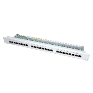 VALUE Cat.5e (Class D) 19-Zoll-Patchpanel, 24P, geschirmt, grau