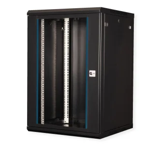 VALUE 19-Zoll Wandgehäuse 18HE, 600x600mm schwarz, Bausatz