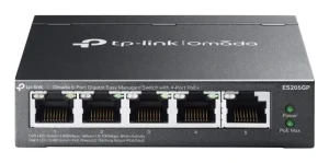 TP-Link Omada ES205G Managed Gigabit Ethernet (10/100/1000) Power over Ethernet (PoE) Schwarz