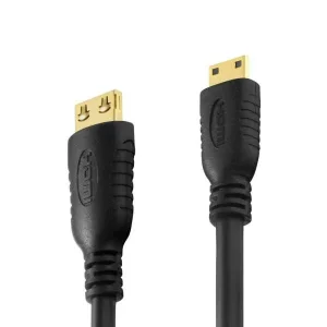 Zertifiziertes 4K Premium High-Speed Mini-HDMI-/HDMI-Kabel |​​ schwarz, 3.00m​​​​​