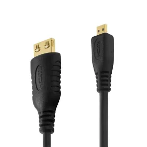 Zertifiziertes 4K Premium High Speed Micro-HDMI-/HDMI-Kabel | schwarz, 1.50m​​​​​​​​​​​​​​