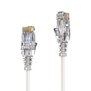 Premium Slim Cat.6 Patchkabel, RJ45, UTP, LSZH - 3.00m, weiß