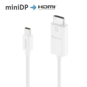 Premium Active 4K Mini DisplayPort / HDMI-Kabel – 2.00m, weiß