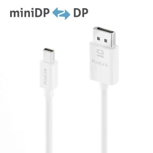 Premium 4K mini DisplayPort / DisplayPort Kabel – 2,00m, weiß