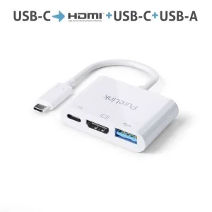 Premium Active 4K USB-C / Multimedia Portsaver Adapter, weiß