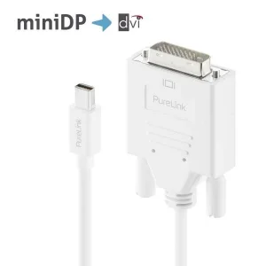 Premium Aktives 2K mini DisplayPort / DVI Kabel - 1.50m, weiß