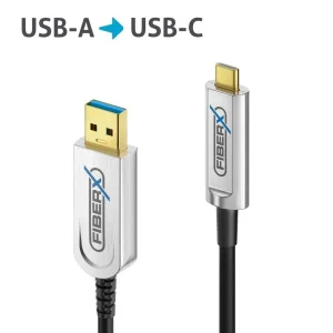 USB 3.2 Gen2x1 USB-C / USB-A AOC Glasfaserkabel - 5,00m