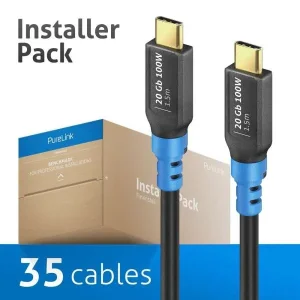 USB4 Gen2 USB-C auf USB-C Kabel, schwarz , 1.50m, Installer Pack