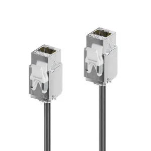 mediahub2 | Cat.6a F/F-Pigtail-Kabel – 0.30m, schwarz