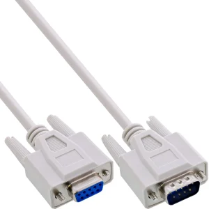InLine® Serielle Verlängerung, 9pol Stecker / Buchse, vergossen, 1:1 belegt, 15m