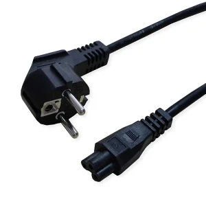 STANDARD Netzkabel, 3pol. Notebook-Buchse, schwarz, 1,8 m