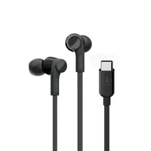 Belkin Rockstar Inear Headphone With USB-C Connector Black