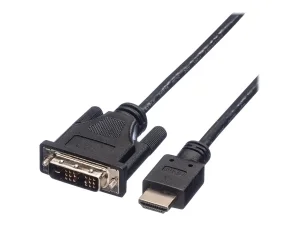 ROLINE Kabel DVI 18+1 ST - HDMI ST 3m