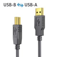Premium Aktives USB v2.0 USB-A / USB-B Kabel – 15,00m