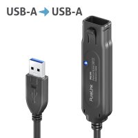 Aktives Premium USB 3.2 USB-A Verlängerungskabel - 15.00m