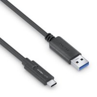Premium USB v3.2 USB-C / USB-A Kabel – 0,50m, schwarz