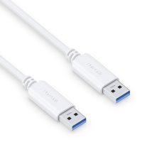 Premium USB v3.2 USB-A Kabel – 1,00m, weiß