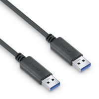Premium USB v3.2 USB-A Kabel – 1,00m, schwarz