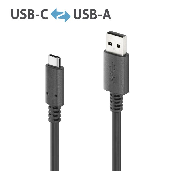 USB v3.2 USB-C / USB-A Kabel – 0,50m