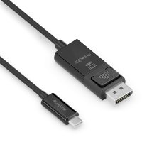 Premium 4K USB-C / DisplayPort Kabel – 1,00m, schwarz