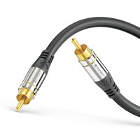 Premium 75Ω Digital Audio Koax Kabel mit Cinch Steckern – 10,00m