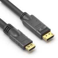 Aktives 4K DisplayPort / HDMI Kabel – 10,00m