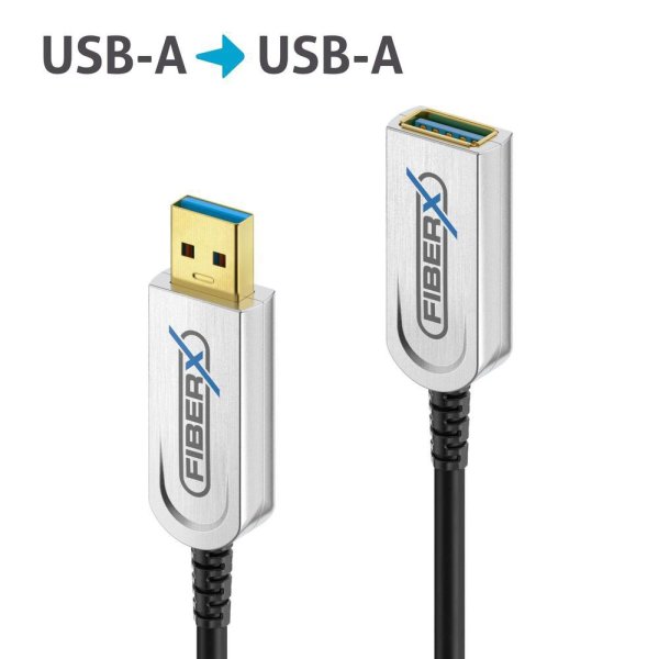 USB 3.2 Gen2 USB-A AOC Glasfaser-Verlängerungskabel - 35 m