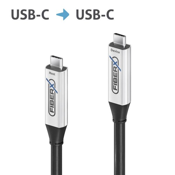 FiberX Serie - USB 3.2 Gen 1 Aktives Optisches Kabel USB-C, 15.0m