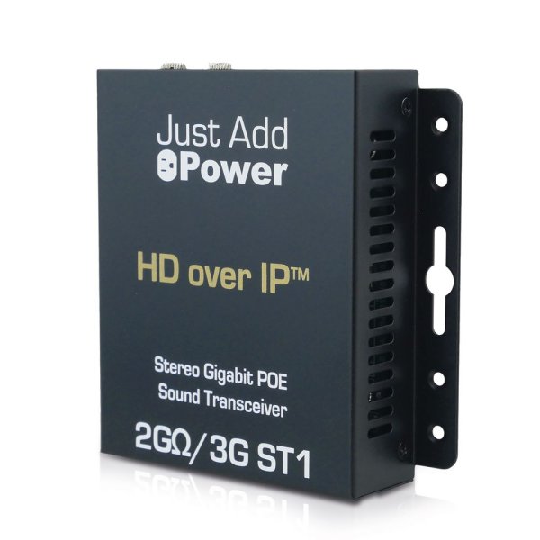 JustAddPower - 2GΩ/3G Stereo-Gigabit-POE-Sound-Transceiver